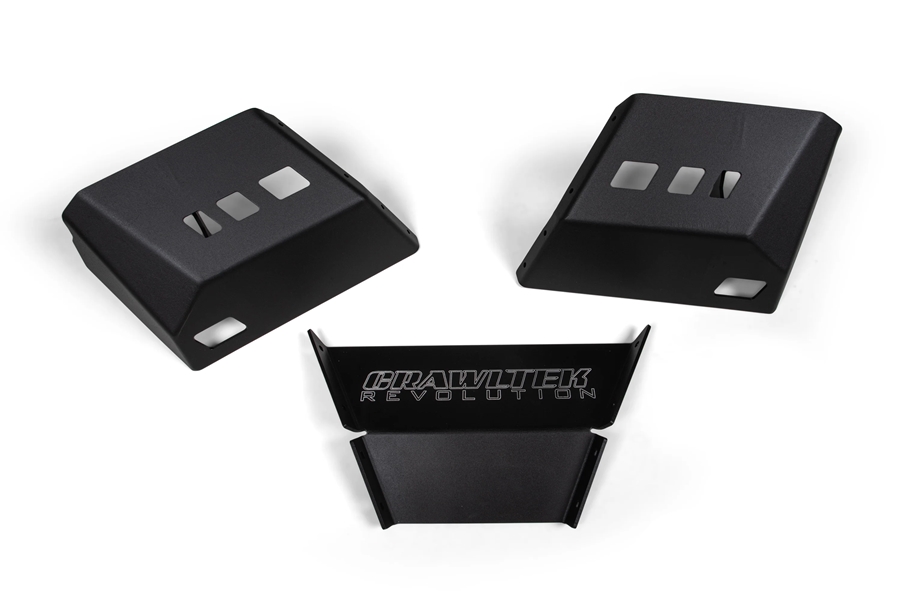 Crawltek Blaze Lower Front Bumper Skid Plate - Black - JT/JL