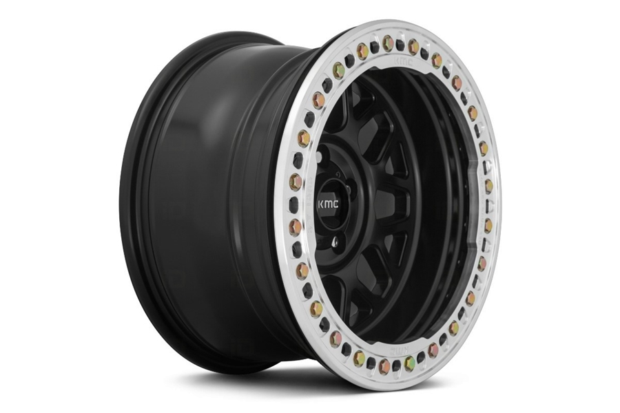 KMC Wheels KM235 Grenade Crawl Series Beadlock Wheel 17x9 8x6.5 38mm Offset Satin Black