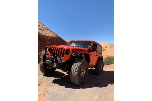 Road Armor Stealth Front Mid Width Winch Bumper w/ Stinger Guard - Texture Black  - JT/JL