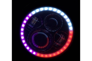 Quake LED Tempest Series 9in HD-RGB Headlights   - JL/JT
