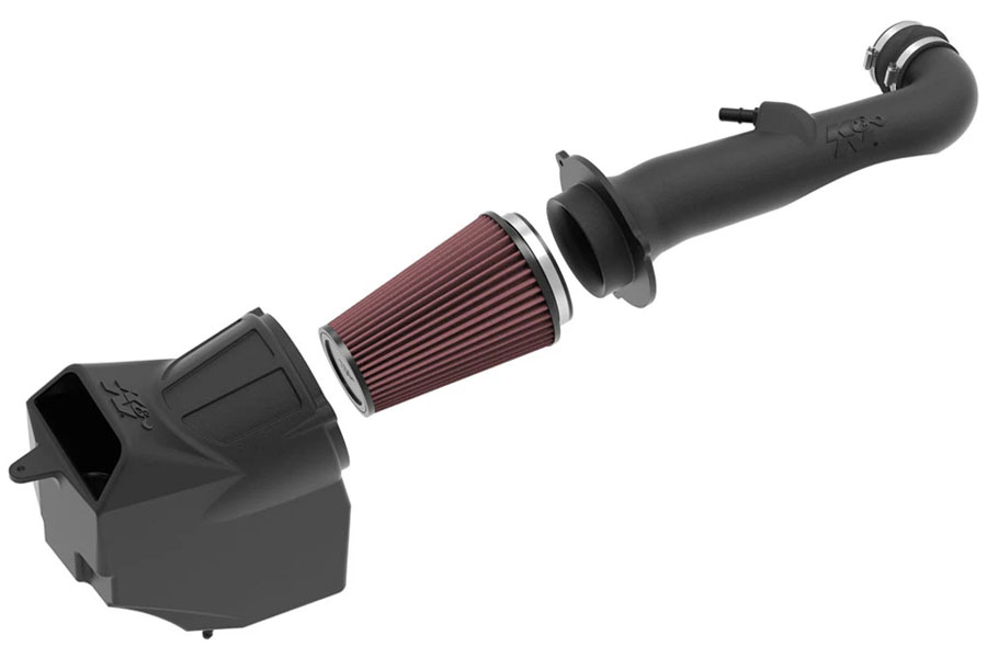 K&N Filters 57 Series FIPK Cold Air Intake - High-Flow, Roto-Mold Tube - JT/JL 3.6L