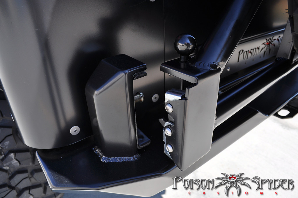 Poison Spyder RockBrawler Rear Bumper w/Tire Carrier, Bare - TJ/LJ