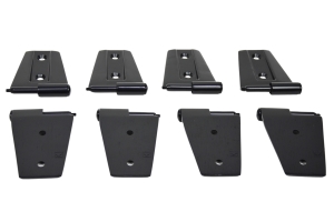 Kentrol 8-Pieces Door Hinge Set - Powdercoat Black  - JK 4Dr