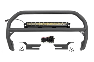 Rough Country Nudge Bull Bar - 20in Chrome LED Light Bar  - Bronco 2021+