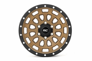 Rough Country 87 Series Wheel, 17x8.5 5x4.5 - Bronze/Black    - TJ
