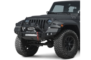 Road Armor Stealth Front Winch Bumper w/ Pre-Runner Guard - Texture Black  - JK 