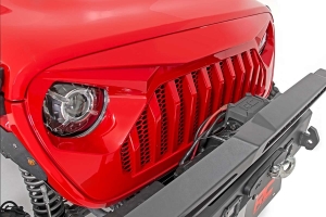 Rough Country Angry Eyes Replacement Grille - Black - JT/JL