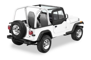 Bestop Rounded Upper Door Sliders - Black Denim - YJ 1988-95