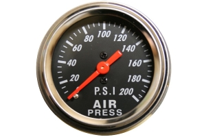 Bulldog Winch Air Pressure Gauge 2in, Mechanical, 0-200psi