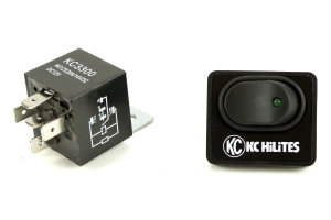 KC HiLites SlimLite Halogen Spot Light Pair Black 6in