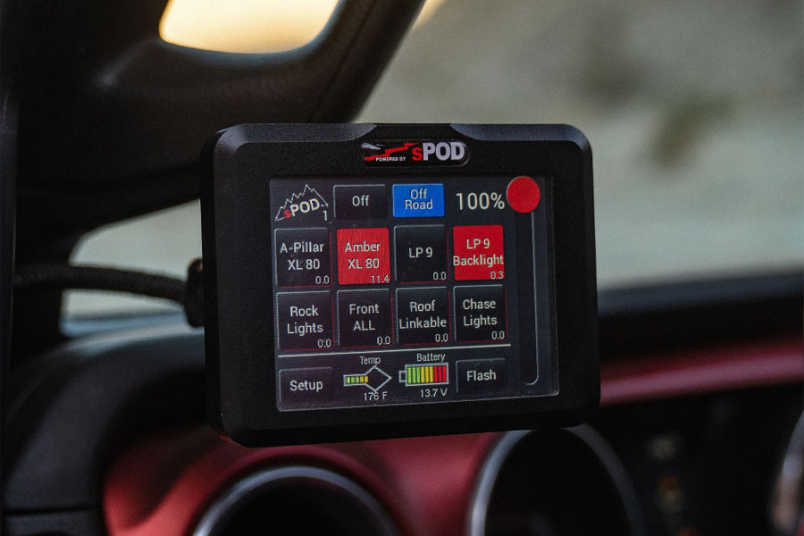 sPOD BantamX 8-Circuit Touchscreen Control System - JT/JL