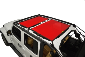 Dirty Dog 4x4 Sun Screen Front and Rear - Red - JL 4DR