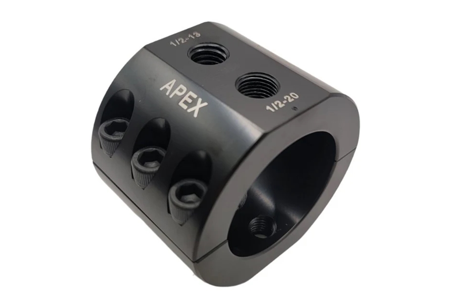 Apex Chassis Steering Stabilizer Clamp, 1.5in - Black