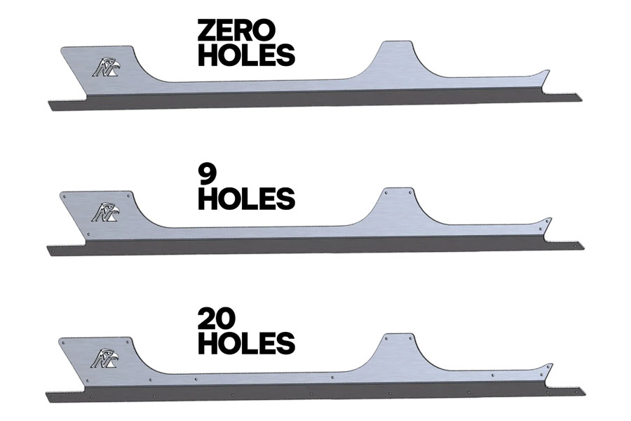 Next Venture Motorsports Rocker Armor, Bare - 20-Holes Not For Use w/ Rimrocker Sliders - JK 4DR