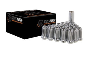 West Coast 8 Lug 14x2.0 Closed End Lug Nuts, Chrome 32 pieces