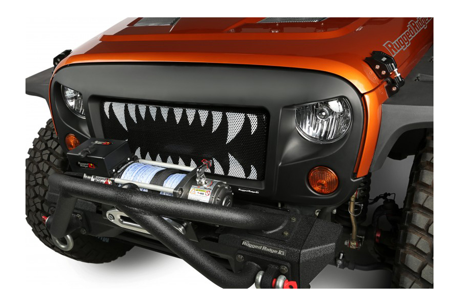 Jeep Jk Rugged Ridge Land Shark Spartan Grill Insert Jeep Rubicon 2007 2018 12034 24 Northridge4x4