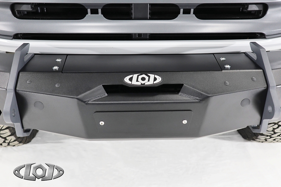 LOD Black Ops Front Bumper Winch Cover Plate - Black - Bronco 2021+