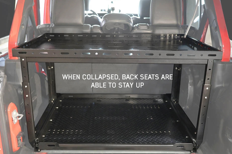 Overland Vehicle Systems Cargo Storage Rack w/Shelf and Sliding Extension - JL