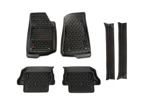 Rugged Ridge All Terrain Floor Liner Kit w/Door Entry Guards Package - JL 2Dr