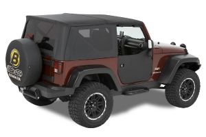 Bestop Fabric Front Lower Half Doors Black Diamond  - JK