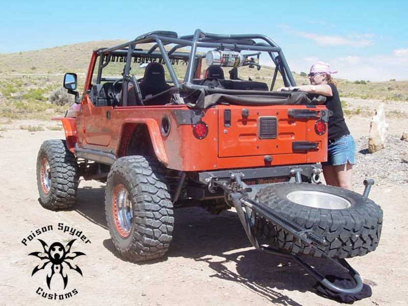 Poison Spyder Rear Stinger Tire Carrier - TJ/LJ