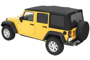 Bestop Sailcloth Replace-a-Top Black Diamond Soft Top Replacement Fabric - JK 4Dr 2007-09