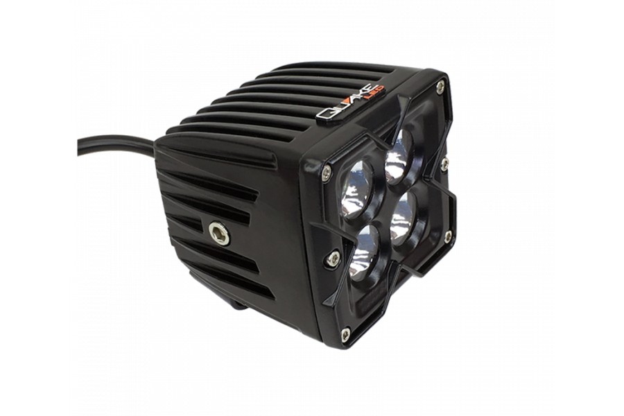Quake LED 3in 20W  Flood  Reflector Work Light w/RGB Accent - Single