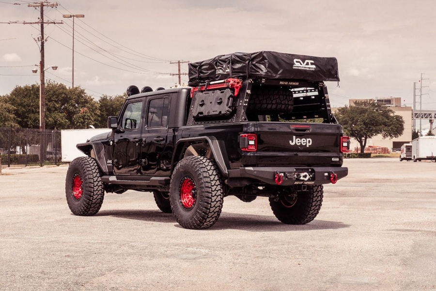 Road Armor Stealth Running Boards - Textured Black - JT