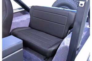 Rugged Ridge Fold And Tumble Rear Seat Black Denim - YJ/CJ