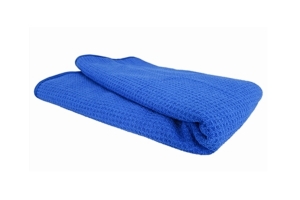 Chemical Guys Smartwax Waffle Weave Glass and Window Microfiber Towel - Blue
