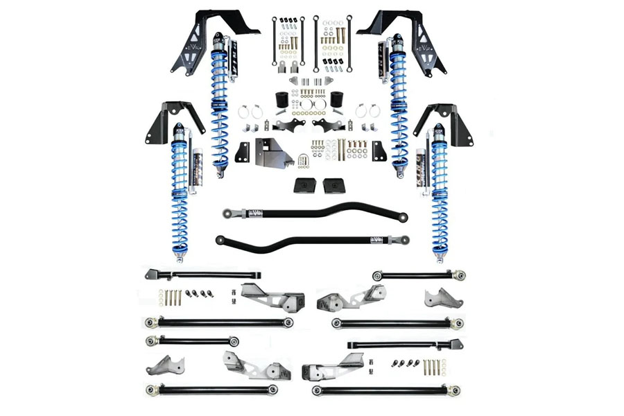 EVO Manufacturing NV2514 High Clearance Pro PLUS Long Arm Lift Kit w/ Comp Adjusters - BLACK ( Part Number: 242BDAP)