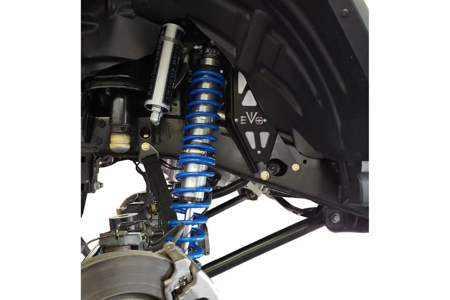 EVO Manufacturing NV2514 Front Bolt-on Coilover Kit w/ Compression Adjusters, Black - JT/JL 