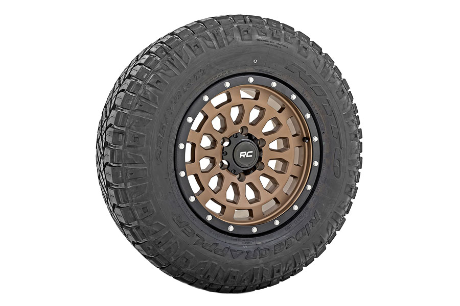 Rough Country 87 Series Wheel, 17x8.5 5x4.5 0mm - Bronze/Black - TJ/LJ