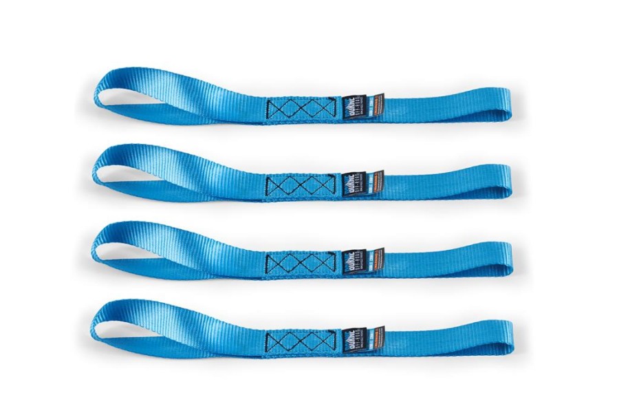 Borne Off-Road Heavy-Duty Ratchet Tie-Down Kit, 4-Pack, Blue