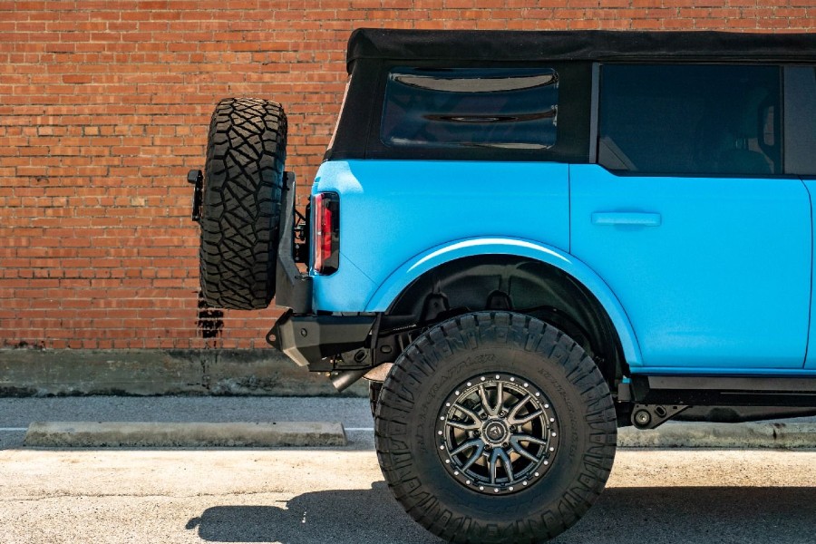 Road Armor Stealth Full Width Rear Bumper, Texture Black Powder Coat - Bronco 2021+
