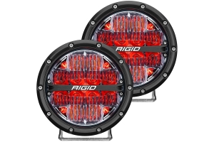 Rigid Industries 360-Series 6in LED Off-Road Drive Fog Lights, Red - Pair