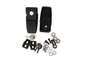 Rampage Locking Hood Latch Kit, Black - JT/JL