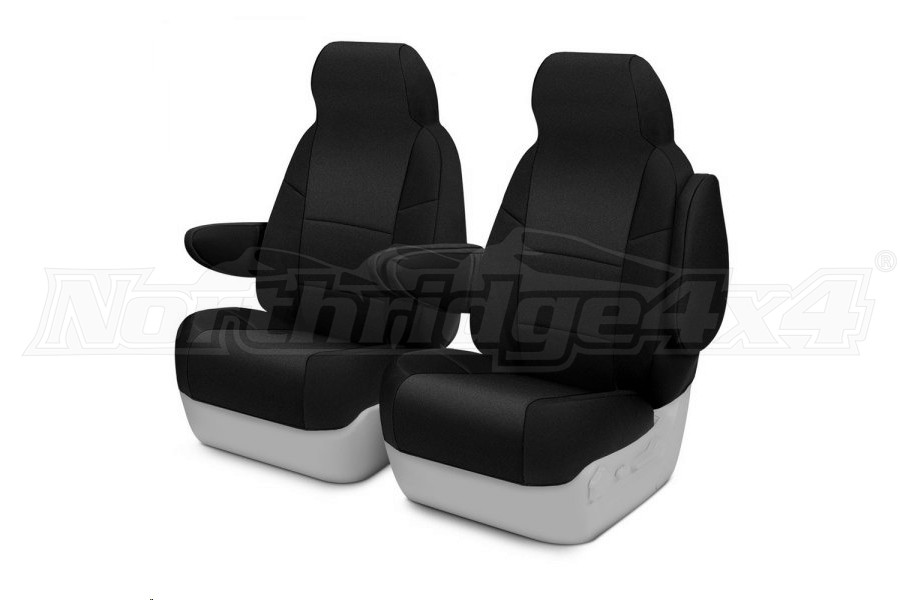 CoverKing Neosupreme Front Seat Covers Solid Black Side Airbag