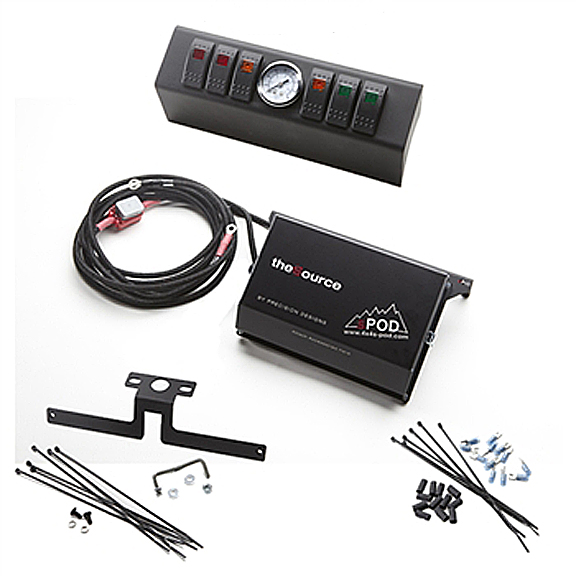 sPOD 6-Switch Panel w/ Air Gauge and Source System - JK