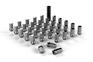 Teraflex 8 Lug 9/16x18 Spline Drive Lug Nuts, Chrome 36 pieces