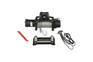 Rugged Ridge 12,500lbs Trekker Winch w/ Steel Rope and Wire Remote