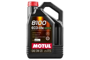 Motul 8100 Eco-Lite Gen3 0W-20 Synthetic Motor Oil - 5L