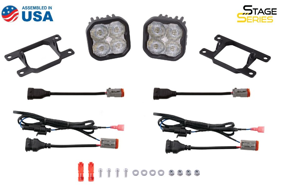 Diode Dynamics 3in SS3 Pro Sport Type AS Fog Light Kit, SAE/DOT, ABL White - Bronco 2021+