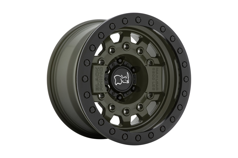 Black Rhino Avenger Beadlock Wheel, 17x8.5 5x5 - OD Green - JT/JL/JK