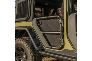 Rugged Ridge Full Fortis Tube Door Cover Set - Black  - JK 4Dr