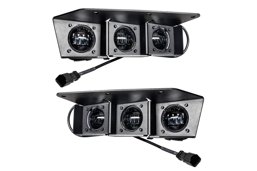 Oracle Triple LED Fog Light Kit - White - Bronco 2021+ w/ Steel Bumper