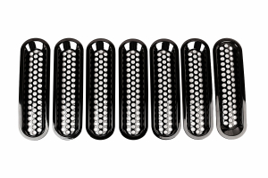 Rugged Ridge Grille Inserts, Mesh, Black  - JK 2Dr / JK 2015+ 4Dr 