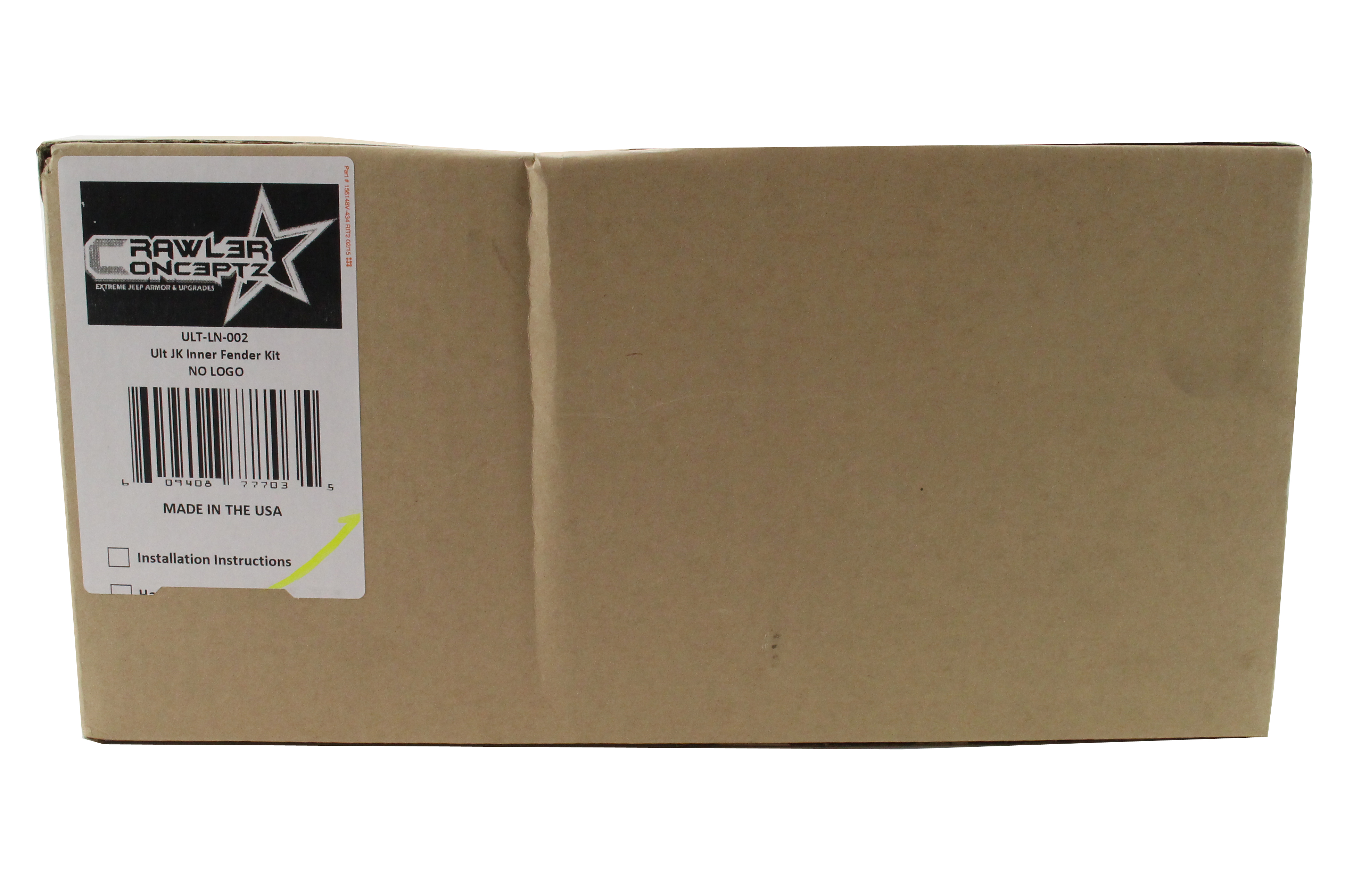 Crawler Conceptz Ultimate Series Aluminum Front Inner Fender Kit w/No Logo - JK