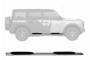 Go Rhino 4in OE Xtreme Side Steps Kit - Polished - Bronco 4dr 2021+