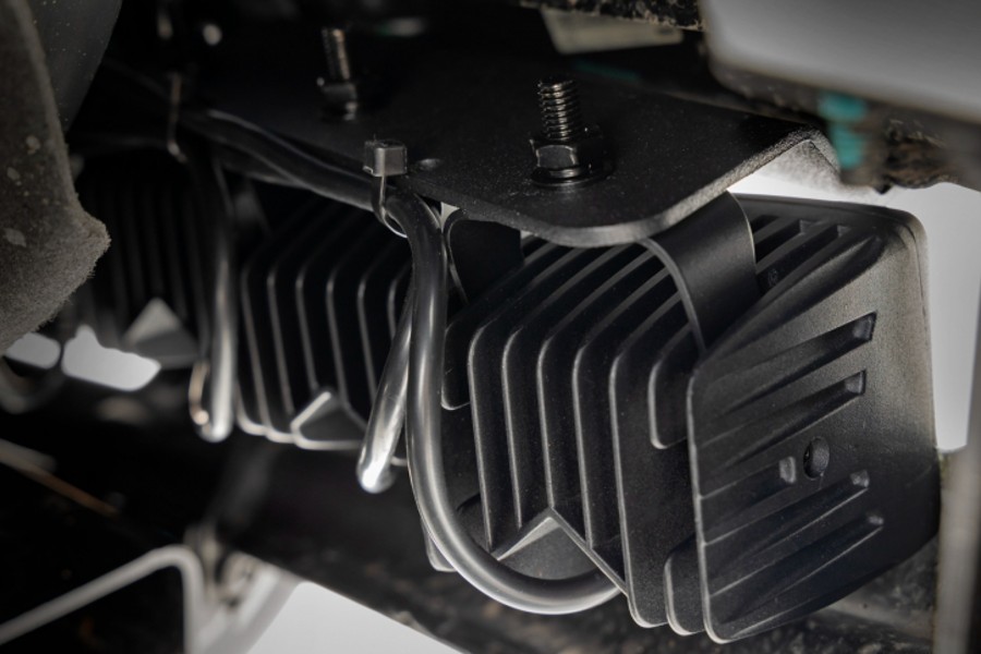 Rough Country Triple 2in Cube Fog Light Mount Kit, Black, Pair - Bronco 2021+